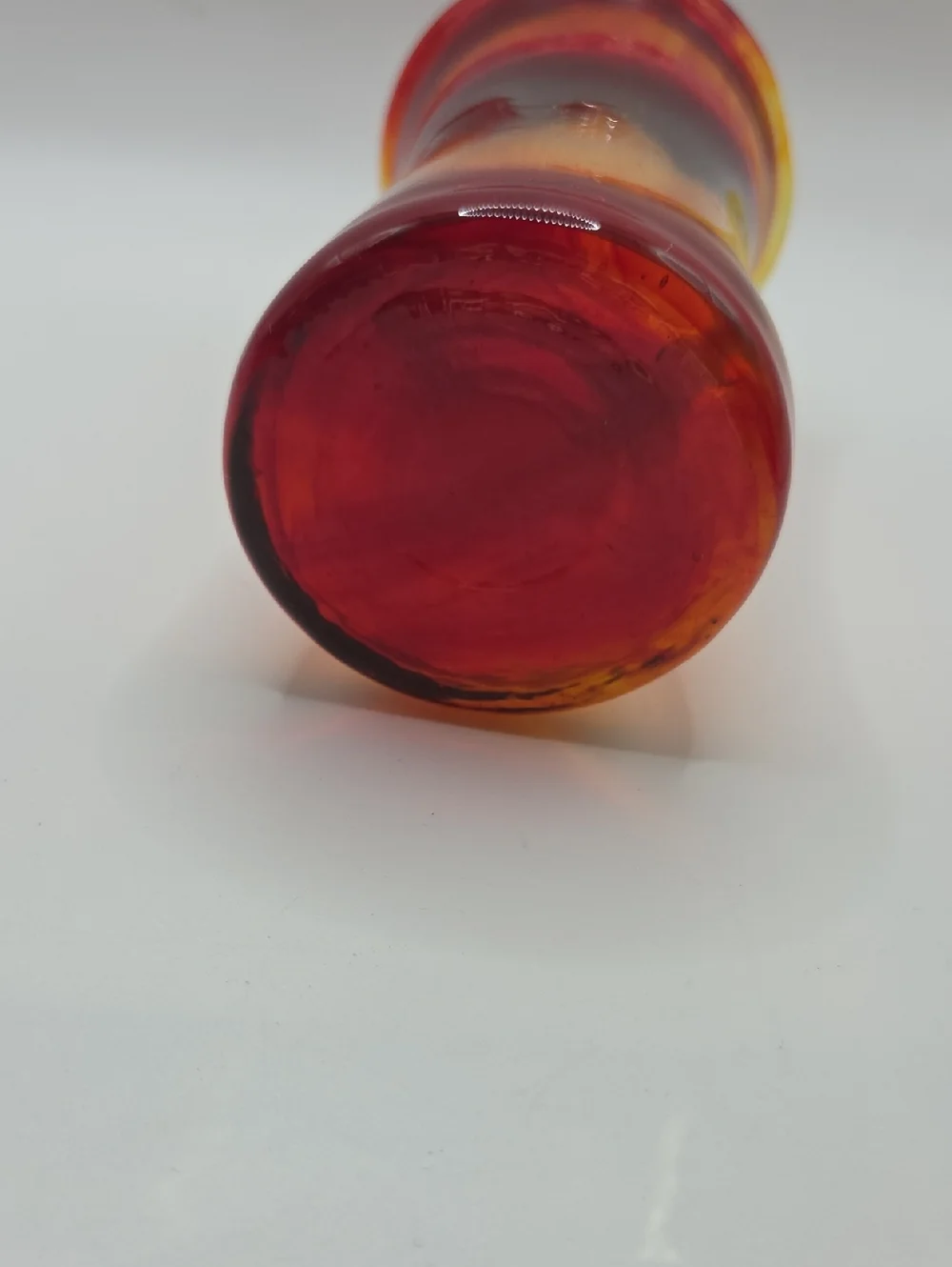 Amber Blown Glass 5 Inch Vase. Vintage